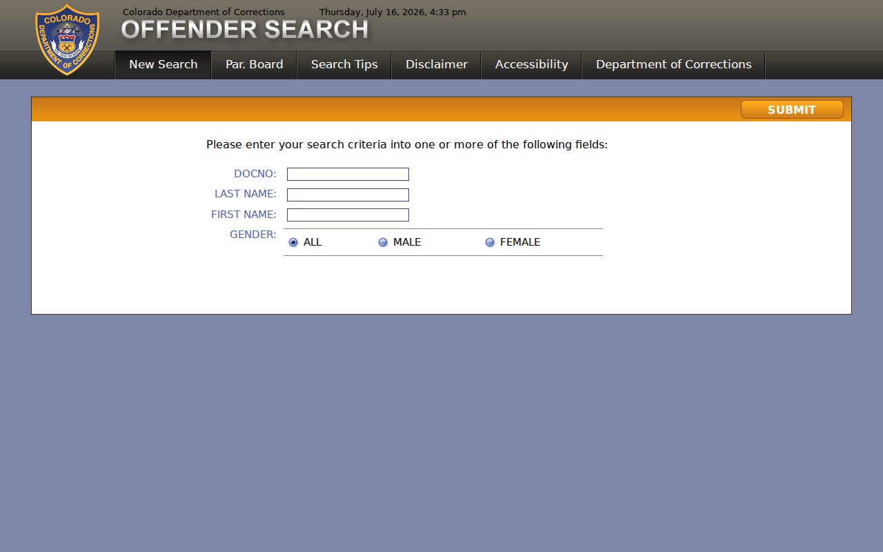 Colorado DOC search after an Archuleta County arrest transfer
