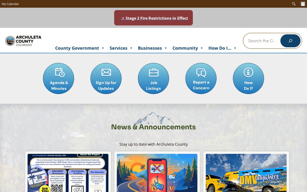 Archuleta County criminal records government portal